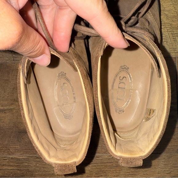 Tod's Polacco Lace Up Suede Chukka Boots Made in Italy - Picture 14 of 16